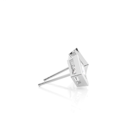 Runder Diamant Ohrstecker mit Metallakzent