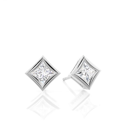Silver Diamond Earrings
