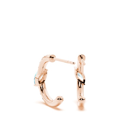 Creolen mit Aquamarinen im Marquise-Schliff