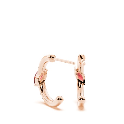 Garnet Creolen im Marquise-Schliff