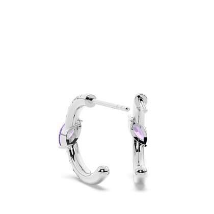 Amethyst Creolen im Marquise-Schliff