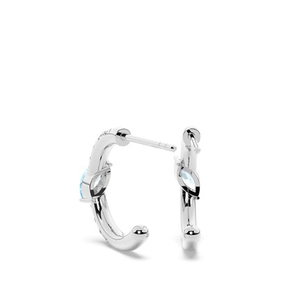 Creolen mit Aquamarinen im Marquise-Schliff