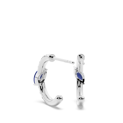 Creolen mit Saphieren im Marquise-Schliff