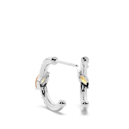 Citrine Creolen im Marquise-Schliff