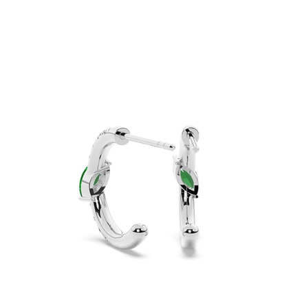 Creolen mit Smaragden im Marquise-Schliff