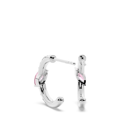 Rosa Turmalin Creolen im Marquise-Schliff