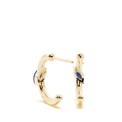 Creolen mit Saphieren im Marquise-Schliff