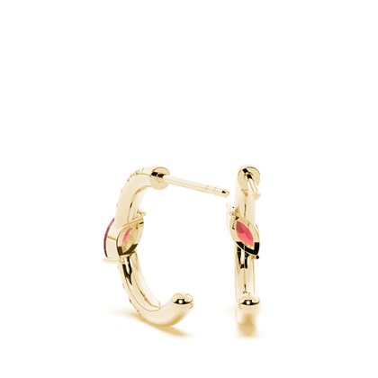 Garnet Creolen im Marquise-Schliff