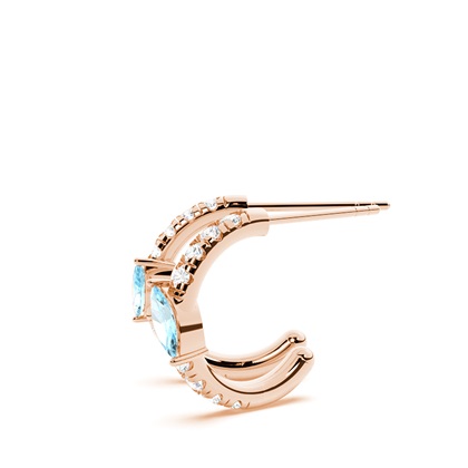 Creolen mit Aquamarinen im Marquise-Schliff