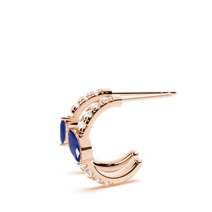 Creolen mit Saphieren im Marquise-Schliff