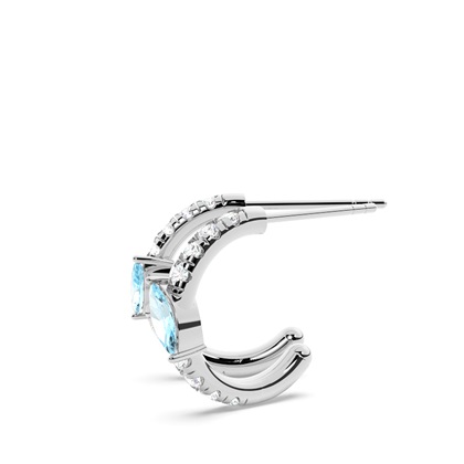 Creolen mit Aquamarinen im Marquise-Schliff