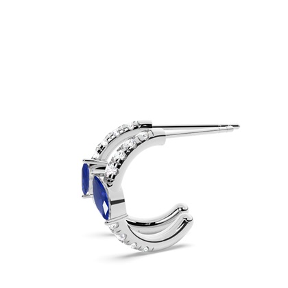 Creolen mit Saphieren im Marquise-Schliff