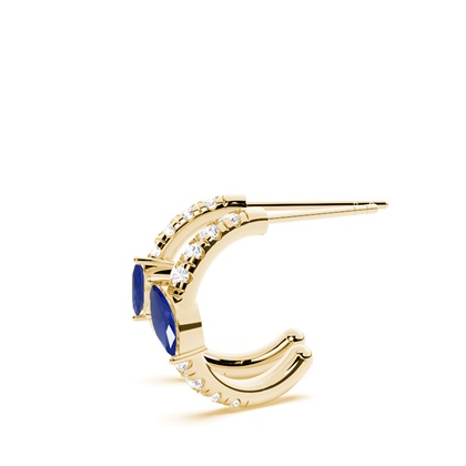 Creolen mit Saphieren im Marquise-Schliff