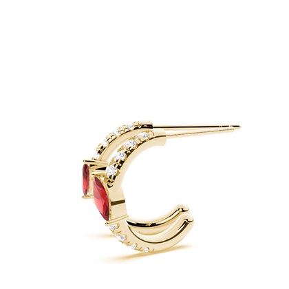 Garnet Creolen im Marquise-Schliff