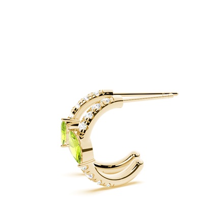 Peridot Creolen im Marquise-Schliff