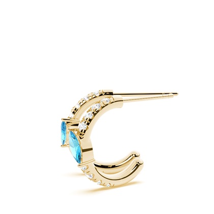 Gelbgold Edelstein Ohrringe