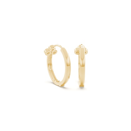 Halbrunder Diamant-Reifen-Ohrring