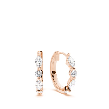 Fancy Cut Marquise Diamond Hoops