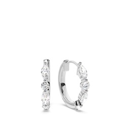 Fancy Cut Marquise Diamond Hoops