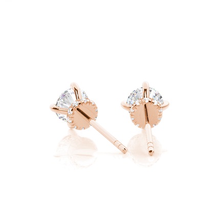 Rotgold Ohrringe Mit Diamanten