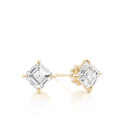 Yellow Gold Diamond Earrings