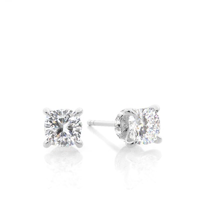 Cushion Cut Diamond Earrings