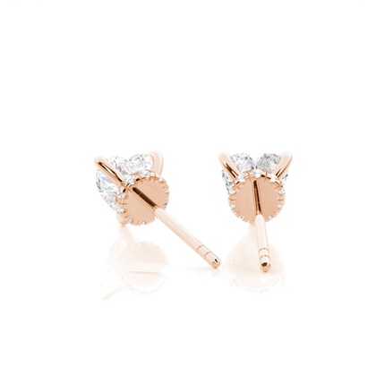 Hidden Halo diamant solitär örhängen