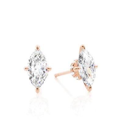 Rose Gold Diamond Earrings