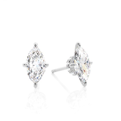 Marquise Cut Diamond Earrings 