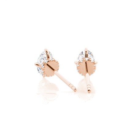 Hidden Halo diamant solitär örhängen