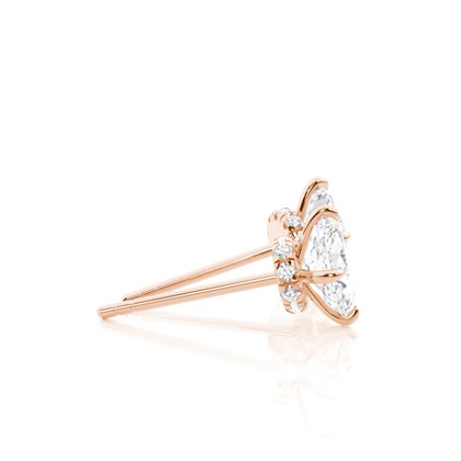 Hidden Halo diamant solitär örhängen