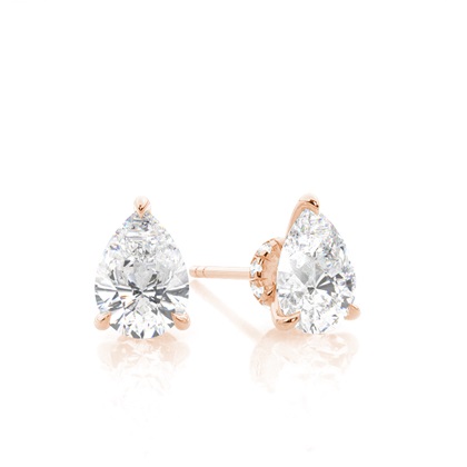 Rose Gold Diamond Earrings