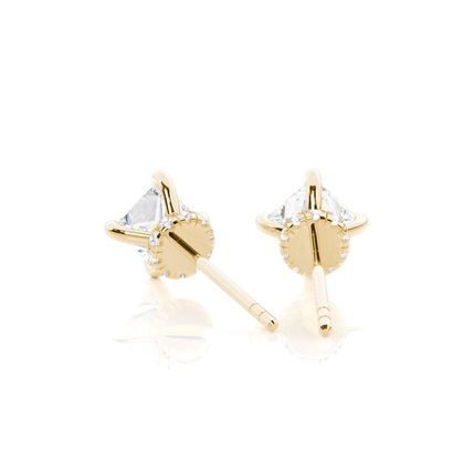 Hidden Halo diamant solitär örhängen