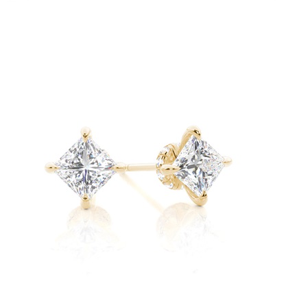 Princess Cut Diamond Earrings 