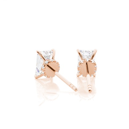 Hidden Halo diamant solitär örhängen