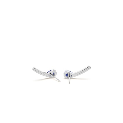 Ohrstecker mit blauem Saphir und Brillanten
