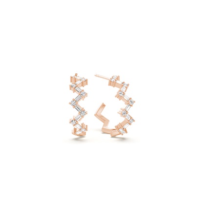 Rose Gold Diamond Earrings