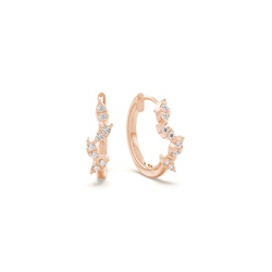 Brillant-Diamant-Ohrringe in Zickzack-Form