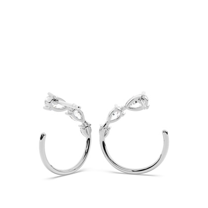 Diamant-Creolen im Tropfen-Schliff