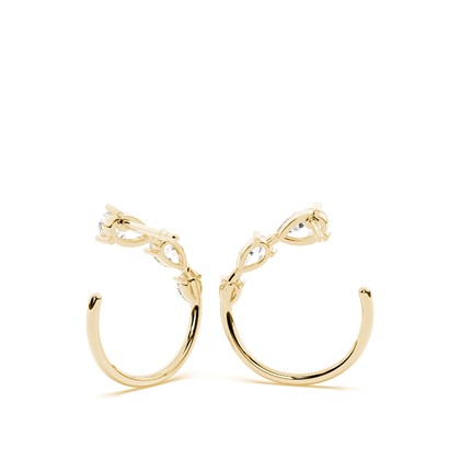 Diamant-Creolen im Tropfen-Schliff