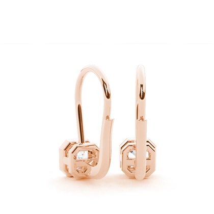 Lünettenbesetzte Solitär-Ohrringe