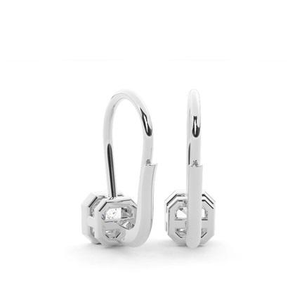 Lünettenbesetzte Solitär-Ohrringe