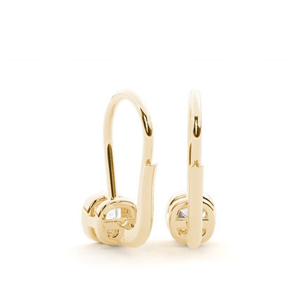 Lünettenbesetzte Solitär-Ohrringe