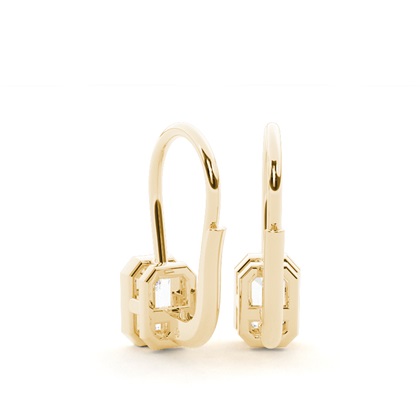 Lünettenbesetzte Solitär-Ohrringe