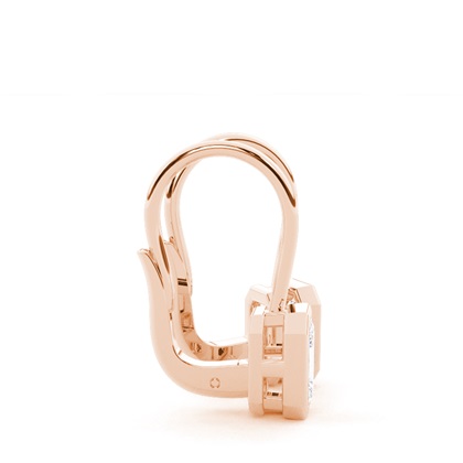 Lünettenbesetzte Solitär-Ohrringe