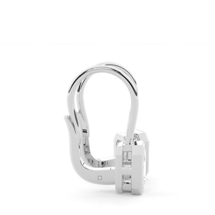 Lünettenbesetzte Solitär-Ohrringe