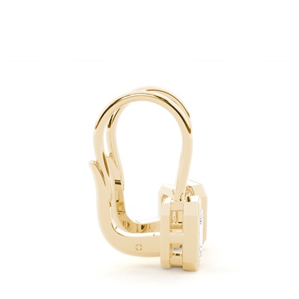 Lünettenbesetzte Solitär-Ohrringe