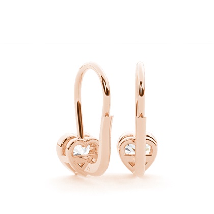 Lünettenbesetzte Solitär-Ohrringe