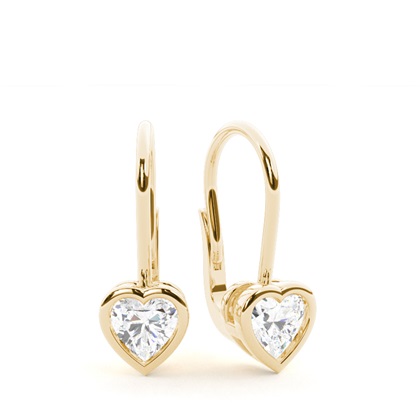 Yellow Gold Diamond Earrings