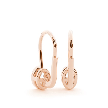 Lünettenbesetzte Solitär-Ohrringe